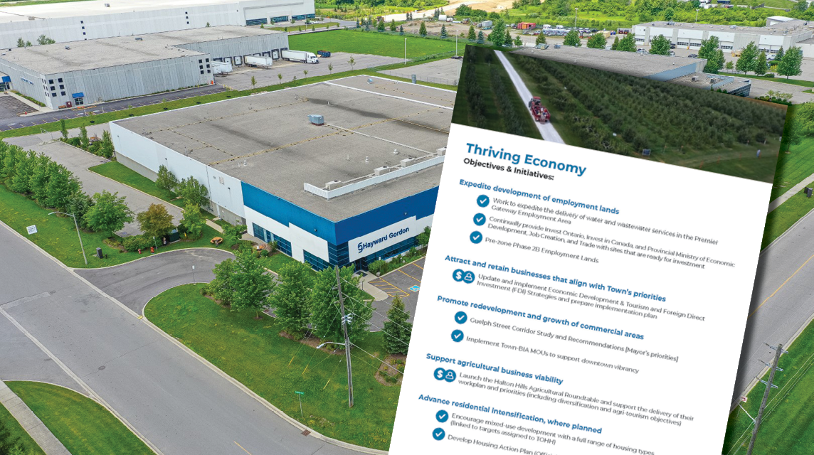 Aerial shot of warehouse